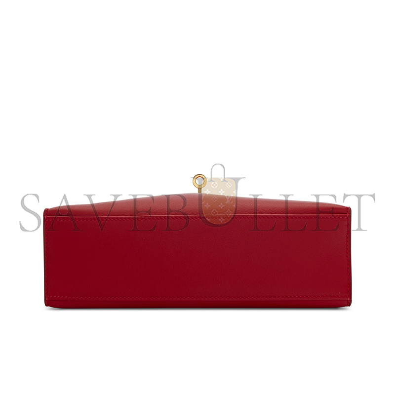 H**me5 master kelly pochette rouge vif swift gold hardware (22*14*7cm)